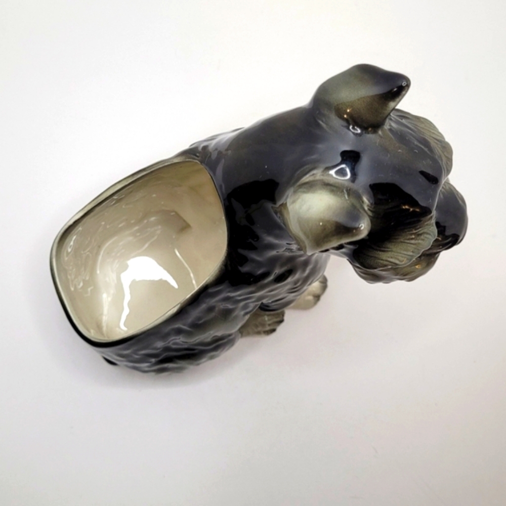 Schnauzer Terrier Dog Vintage Ceramic Planter Vase Japan Mold Relpo 1895 - Picture 9 of 14